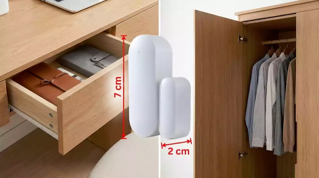 ابعاد کوچک سنسور درب هوشمند تویا 