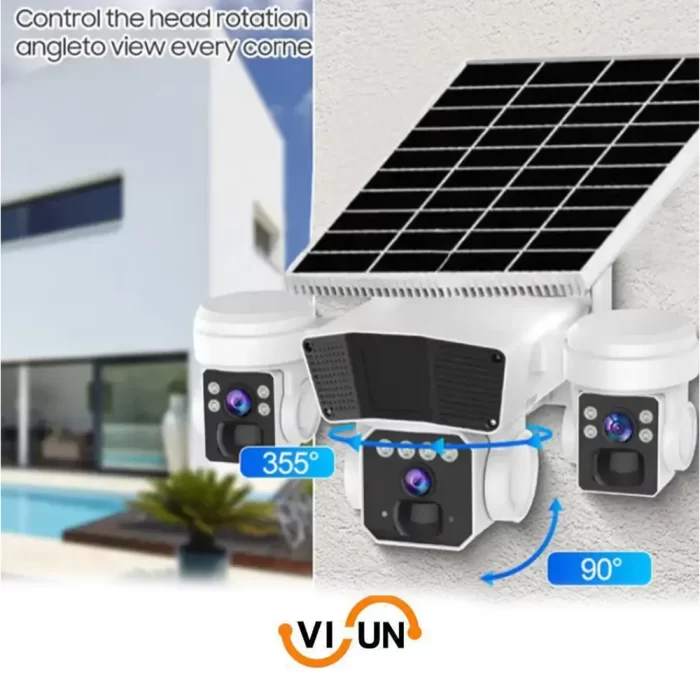 دوربین خورشیدی ws3119 با سه لنز، نرم افزار o-kam و ضد آب