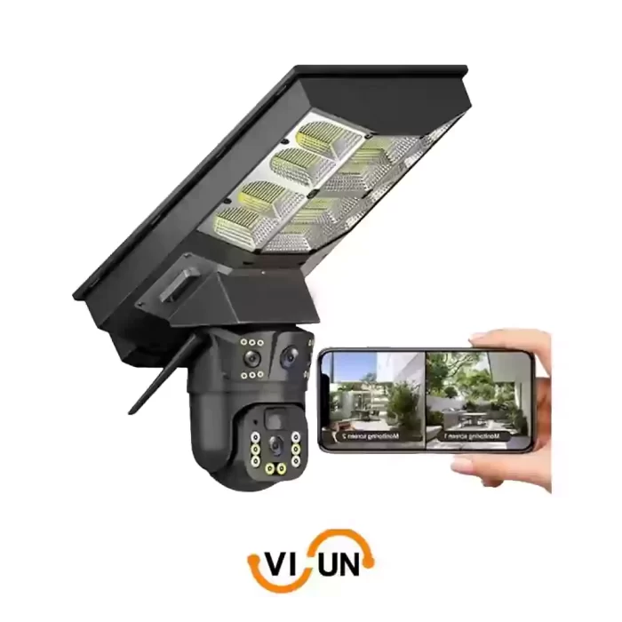 دوربین پروژکتور خورشیدی ws3118 با دو لنز و نرم افزار v380