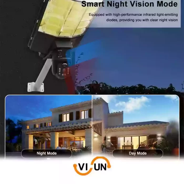 دوربین پروژکتور خورشیدی ws3118 با دو لنز و نرم افزار v380