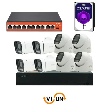 پکیج دوربین مداربسته هوش مصنوعی 3 مگاپیکسل 8 عددی