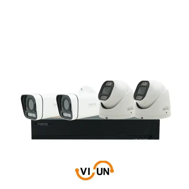 پکیج 4 عددی دوربین مداربسته هوش مصنوعی 8 مگاپیکسل