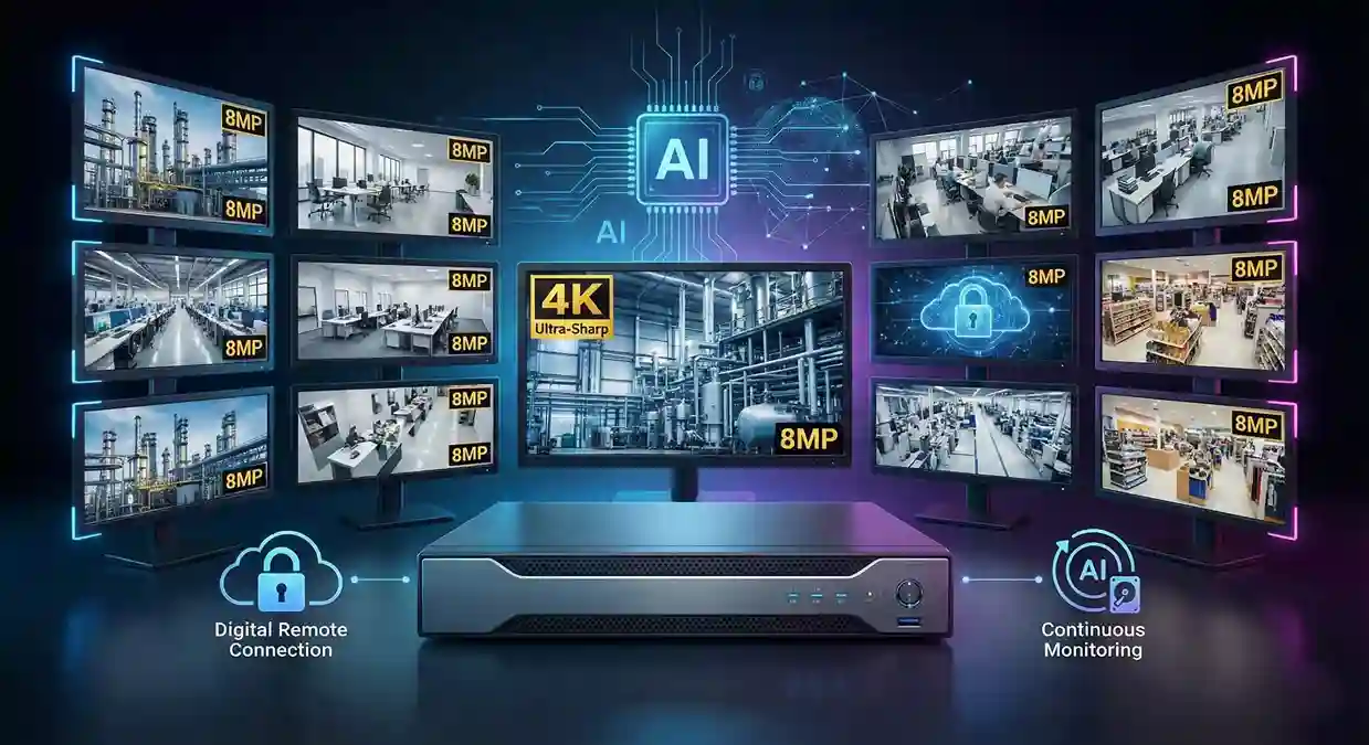 دستگاه ضبط 10کانال هوش مصنوعی 365 4 10کانال 365 با کیفیت تصویر 4k