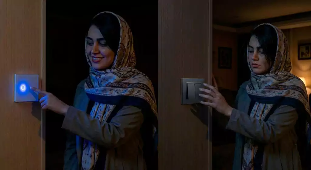 راحتی کار با کلیدهای led تویا در شب