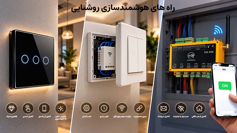 انواع روش های هوشمند کردن روشنایی 